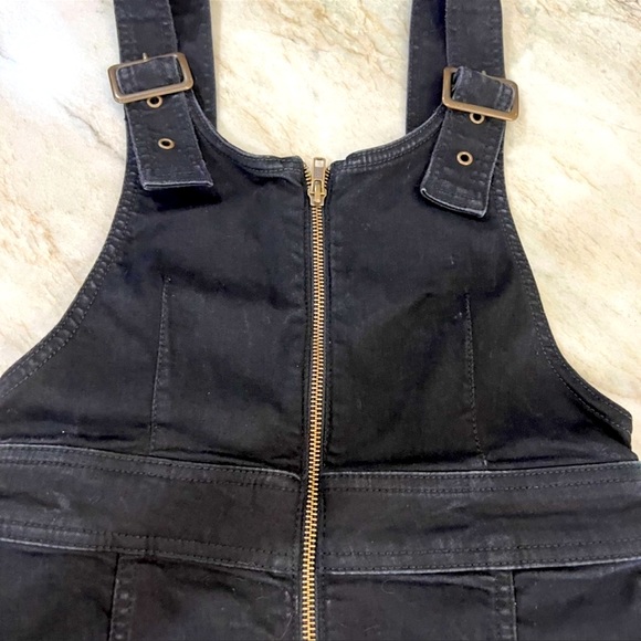 Free People Black Jean Overalls Dress - Picture 3 of 8